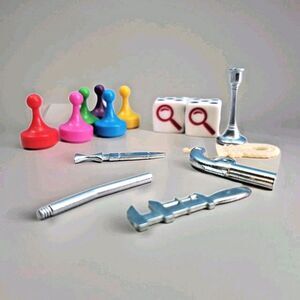 Clue Board Game Replacement Pieces Parts Lot: Weapons, Movers, Dice